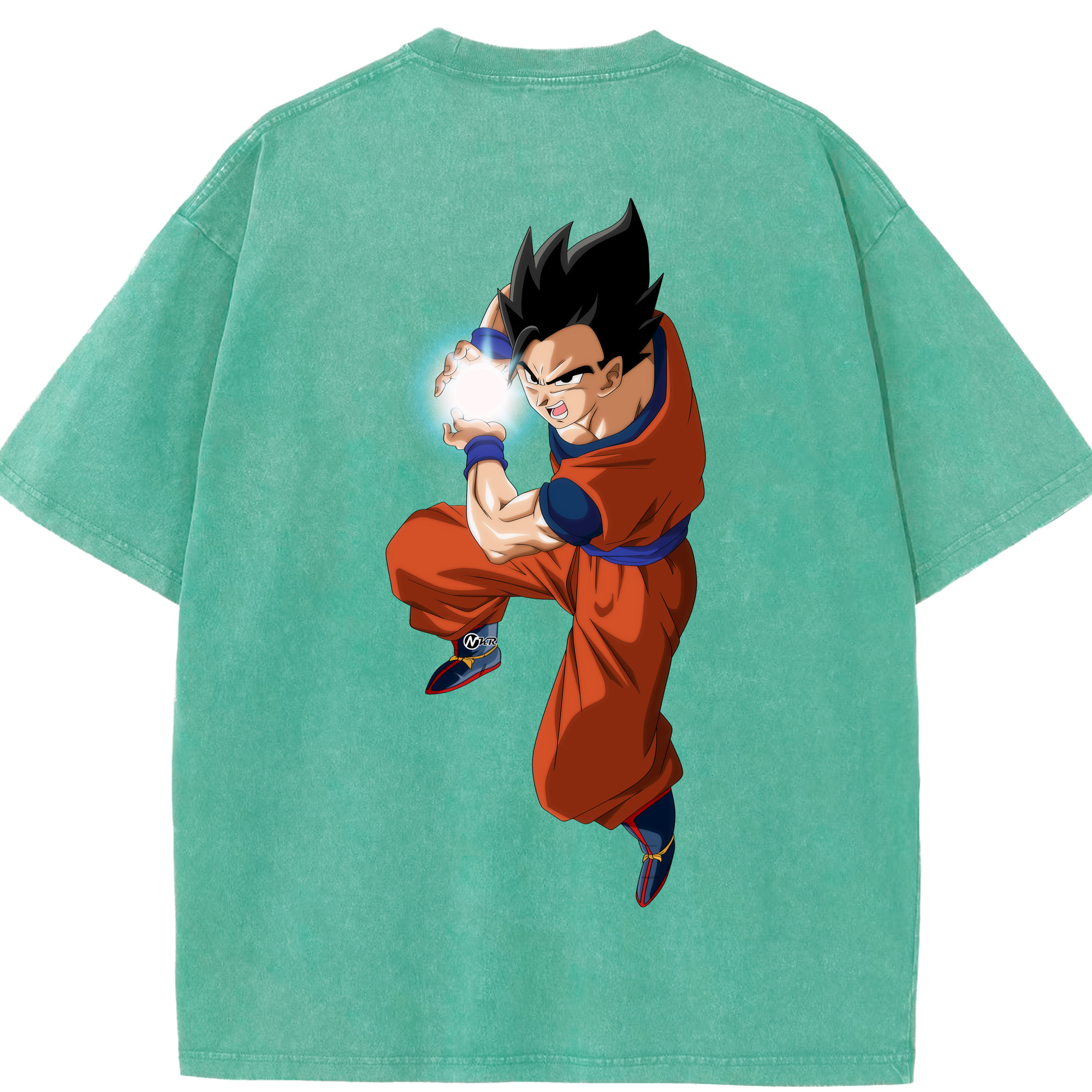 （画像用） ドラゴンボール 孫 悟飯（そんごはん）DRAGON BALL Son Gohan 綿100% ヴィンテージ風 半袖Tシャツ（背面プリント）